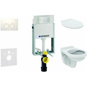 Kombifix - Installationselement für Wand-WC Alpha mit WC-Sitz, mit Betätigungsplatte Delta21, alpinweiß 110.100.00.1 NR1 - Geberit