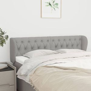 Kopfteil mit Ohren Hellgrau 163x23x78/88 cm Stoff vidaXL
