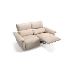Sofanella - Leder 2-Sitzer merida Creme 178 x 101 x 89 cm - Creme