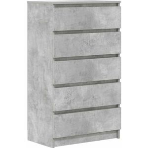 Schubladenschrank Betongrau 60x36x103 cm Holzwerkstoff Vidaxl
