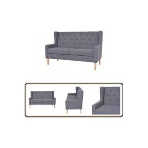 Vidaxl - Sofa 2-Sitzer Stoff Grau - Couch - 2-Sitzer Couch - Grau - Wohncouch - Sofabed