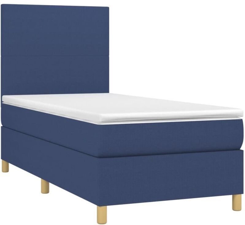 Vidaxl - Boxspringbett mit Matratze Blau 80x200 cm Stoff