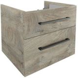 FACKELMANN Waschtischunterschrank Oxford / Badschrank mit Soft-Close-System / Maße (B x H x T): ca. 60 x 50,9 x 48,8 cm / Korpus & Front: Braun