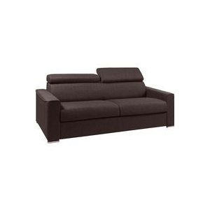 Vente-unique - Schlafsofa 4-Sitzer - Liegefläche: 160 cm - Matratzenhöhe: 14 cm - Stoff - Braun - vizir