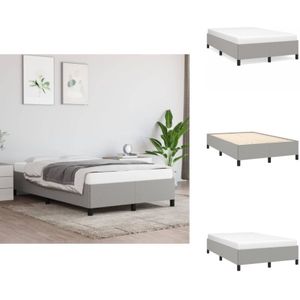 Bettgestell ohne Matratze Hellgrau 120x200 cm Stoff - Bettrahmen - Doppelbett - Boxspringbetten - Lattenrost - Schlafzimmermöbel