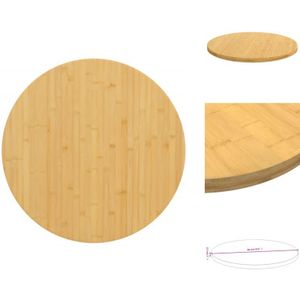Vidaxl - Tischplatte Ø60x2,5 cm Bambus - Bambus Tischplatte - Esstisch Platte - Wohnzimmer Dekoration - Kaffeetisch Platte - Sideboard Platte