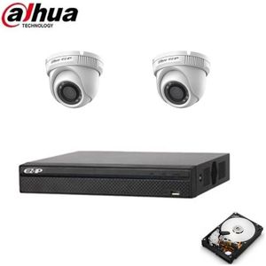 Dahua - videoüberwachung kit dome poe ip 2 kameras 2 mpx hd 2TB