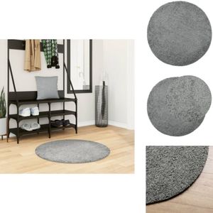 Vidaxl - Teppich Shaggy Hochflor Modern Grün ø 80 cm - Shaggy Teppich - Hochflor Teppich - Grüner Teppich - Wohnzimmer Teppich - Schlafzimmers Teppich