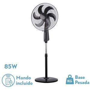 Ventilator de Bodenventilator tolon schwarz 3 Geschwindigkeiten 85w 6Stufen Fernbedienung Timer 3 Modi de air regx50x43 cm
