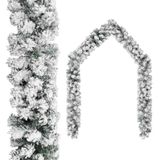 Vidaxl - Weihnachtsgirlande mit Schnee Grün 20 m pvc