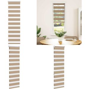 Vidaxl - Zebrarollo Sandbraun 40x150 cm Stoffbreite 35,9 cm Polyester