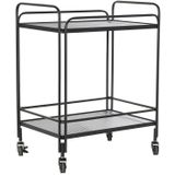 Kellnerschrank de the Brand, Schwarz, de Metall und Glas (60,5 x 40,5 x 75,5 Zentimeter) - Dkd Home Decor