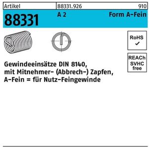 Amecoil - Gewindeeinsatz r 88331 Form A-Fein m 12x1,5 x18 a 2