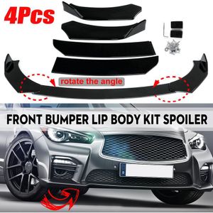Insma - autosome 4 Stücke Schwarz Frontlippe Kinn Stoßstange Spoiler Body Kits Für Auto Universal