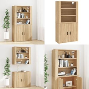 Vidaxl - Highboard Sonoma-Eiche Holzwerkstoff - Sideboard - Hochschrank - Wohnzimmermöbel - Eiche Dekor - Holzwerkstoff - Home & Living