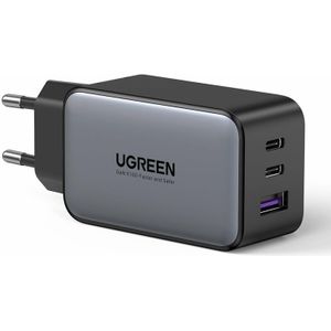 GaN Ladegerät 2x usb Type c / 1x usb 65W Power Delivery grau - Ugreen