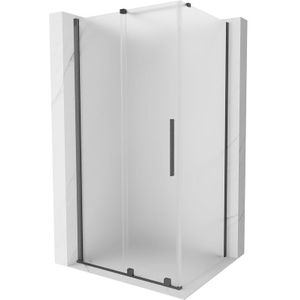 Mexen - Velar Duschkabine schiebbar 120 x 70 cm, Frost, gun grau gebürstet - 871-120-070-31-66