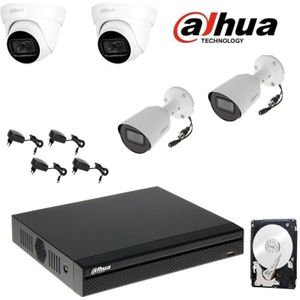 Dahua - dvr videoüberwachungsset 4 kanäle 4 kameras 2 mpx hd 2 tb