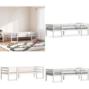 Vidaxl - Kinderbett Weiß 90x190 cm Massivholz Kiefer - Holzbett - Kinderbett - Jugendbett - Weißes Kinderbett - Kiefernholzbette - Home & Living