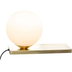 Atmosphera Créateur D'intérieur - design tafellamp goud met glazen bol h 17 cm