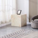 Couchtisch Marmor amiri m Farbe: Sandstein, Größe: 50 x 50 x 50 cm Couchtisch Marmor Marmor Tisch - Home Deluxe