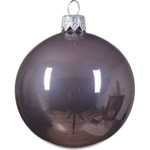 Lila emailliertes Glas Juwel Weihnachtskugel ø 10cm