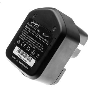 Vhbw - 1x Akku kompatibel mit Hitachi rb 18D, UB12D, ub 5D, RB18D, UB5D, ub 3D, ub 12D, WF4DY, UB3D Werkzeug (3300 mAh, NiMH, 12 v)