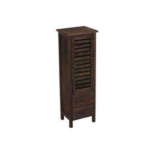 Kommode Schrank, 90x30x25cm, Shabby-Look, Vintage braun