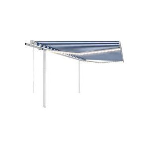 Vidaxl - Automatische Markise mit led & Windsensor 4x3,5 m Blau und Weiß