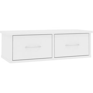 Vidaxl - Wand-Schubladenregal Weiß 60x26x18,5 cm Holzwerkstoff