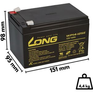 Kunglong - 36V 3x 12V 14Ah agm blei akku kompatibel elektro scooter Ferdinand iii