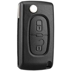 SNQ - 2 Tasten, CE0536) 2 Tasten Schlüsselgehäuse kompatibel CE0536 Klappschlüssel für Peugeot 207 307 308 407 408 3008 5008 Citroen C2 C3 C4 C5 C6 C8