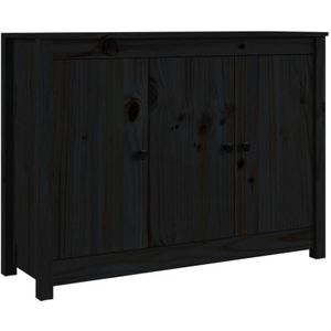 Vidaxl - Sideboard Schwarz 100x35x74 cm Massivholz Kiefer