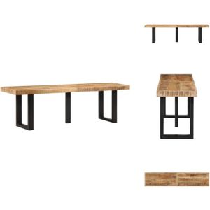 Vidaxl - Bank 160 cm Raues Mangoholz und Stahl - Industrielle Bank - Mangoholz Bank - Wohnraum Dekoration - Flurbank - Couchtisch