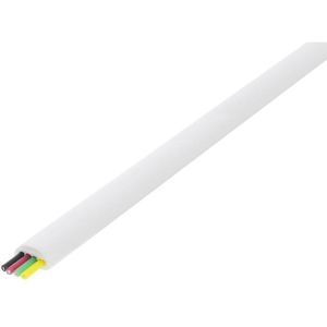 Goobay - Telefonflachkabel 4-adrig, 100 m Rolle, awg 30, cu (Kupfer), Kupferleiter (cu). Farbversion Weiß