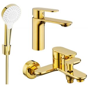 Milo R05 Badewannenset, Gold - 71303R05-50 - Mexen