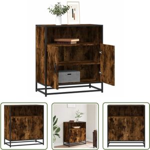 The Living Store - vidaXL Sideboard Räuchereiche 68x35x76 cm Holzwerkstoff