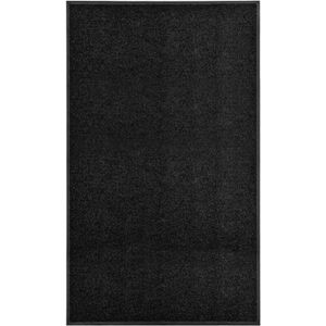 Fußmatte Waschbar Schwarz 90x150 cm Vidaxl