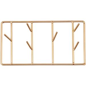 Aougo - 1 Stück Handtuchhaken, Kleiderhaken, Kleiderhaken im kreativen Stil, zum Aufhängen von Handtüchern, Hüten, Mänteln, Schals, Gold, 13,5 25,5 cm