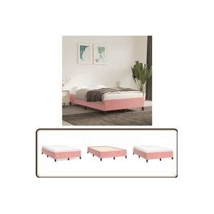 Vidaxl - Bettgestell ohne Matratze Rosa 120x190 cm Samt - Samtsofa - Rosa Bettgestell - Doppelbett - Boxspringbetten - Schlafzimmer Dekoration