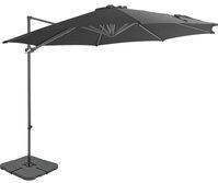 Sonnenschirm mit Tragbarem Sonnenschirmständer Anthrazit Vidaxl
