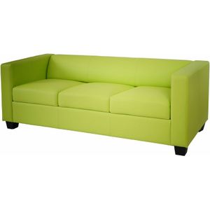 3er Sofa Lille Kunstleder, hellgrün