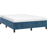 Bettgestell ohne Matratze Dunkelblau 140x200 cm Samt Vidaxl
