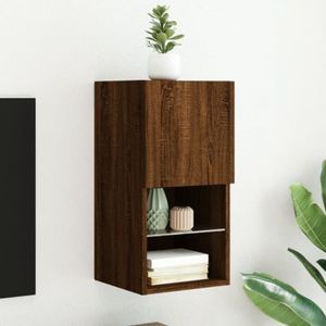Torana - TV-Schrank mit LED-Leuchten Braun Eichen-Optik 30,5x30x60 cm