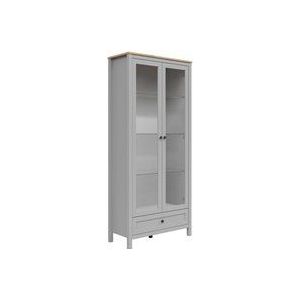 Geschirrschrank Juno mit 1 Schublade und 2 Türen, Grau, 202cm
