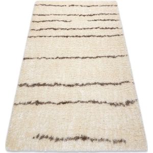 Teppich fluffy 2371 Shaggy Streifen - creme / beige beige 80x150 cm