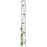 Dandibo - Rankhilfe Metall Rankgitter 140 cm Schwarz Rankstab Kletterhilfe Bodenstecker 96249 Blumenhalter Ranksäule