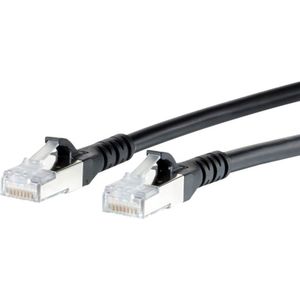 Metz Connect 1308451500-E RJ45 Netzwerkkabel, Patchkabel CAT 6a S/FTP 1.50 m Schwarz mit Rastnasensc