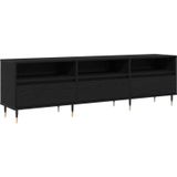 TV Schrank Schwarz Eiche 150x30x44,5 cm Holzwerkstoff vidaXL