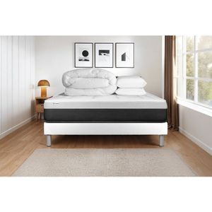 Vitalit - Komplettpaket Bett - Matratze 140x190 cm + Boxspringbett mit Lattenrost (im Set) + 2 Kopfkissen + Bettdecke - Vital Form
